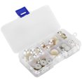 thumbnail image 3 of Flatback Pearl Plastic Half Round Caja del teléfono móvil DIY Accesorios Decoraciones artesanales, 3 of 8