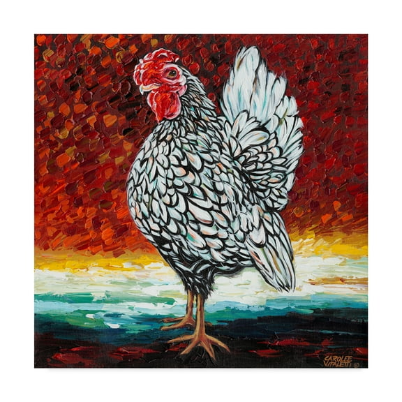 Trademark Fine Art 'Fancy Chicken II' Canvas Art by Carolee Vitaletti