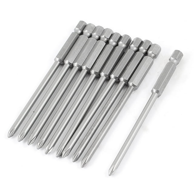 1/4" Punta Hexagonal Magnética Phillips de Cruz PH1 10 Pcs