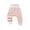 Pink, variant on cfhntfmh Girls Boys Pants Cotton Lounge High Waisted Color Block Pants Newborn Baby Infant Clothes for 0-3 Years