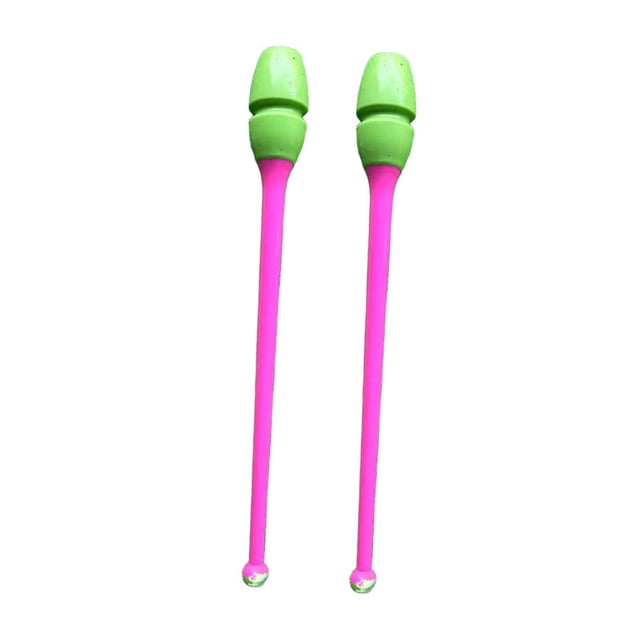 Conjunto de 2 piezas de gimnasia rítmica, equipo de entrenamiento profesional de 45,5 cm para cabeza verde