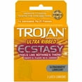 thumbnail image 3 of Trojan Ecstasy Stimulations Ultrasmooth Lubricant Latex Condoms, 3 Count, 3 Pack, 3 of 4