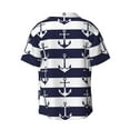 thumbnail image 2 of Disketp Men's Hawaiian Anchors Print Shirts Button Down Holiday Beach Shirts-XX-Large, 2 of 7