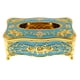 thumbnail image 5 of Caja de pañuelos de estilo europeo para sala de estar, con funda de lujo para servilletas Azul dorado, 5 of 9