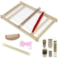 thumbnail image 2 of Weaving Loom Kit,Wooden Multi-Craft Loom for Kids Beginners Seniors,with Weaving Shuttles Heddle Bar,DIY Tapestry Looms Handcraft Weaving Frame Loom,15.7" H x 11.4" W, 2 of 13
