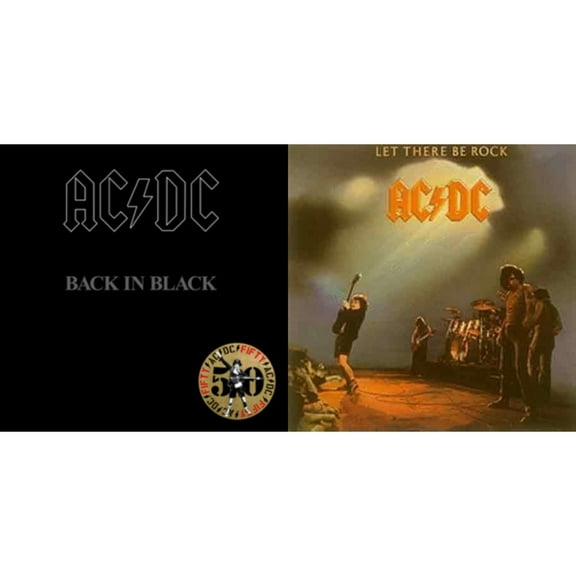 Back In Black (Gold Metallic LP Vinyl) & Let There Be Rock (180G)