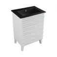 thumbnail image 4 of Cascade 24 in. White Oak Bathroom Vanity With Black, 3-Hole Ceramic Sink Top, 4 of 8