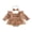 Brown, variant on Cjfdfy Newborn Baby Girl Thanksgiving Outfit Turkey Or Homemade Rolls Long Sleeve Smocked Romper Dress Headband Infant Cute My First Thanksgiving Fall Winter Clothes 0-18M