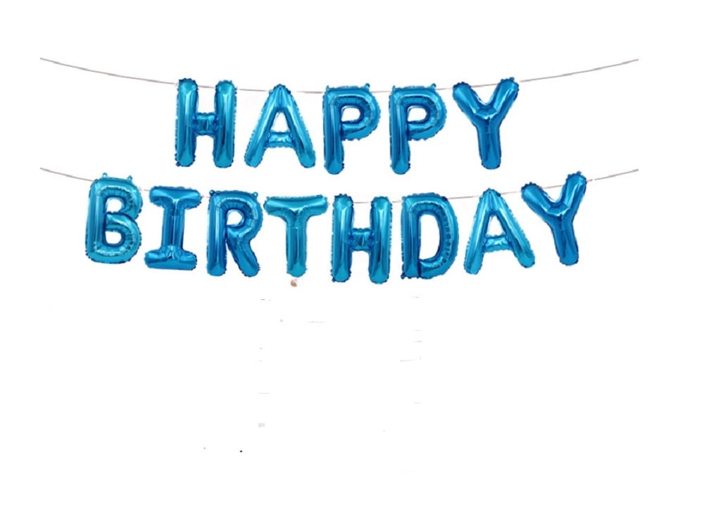 Details about   Celebrate Happy Birthday Banner Balloon Bunting Silver 16 inch Letters Foil 