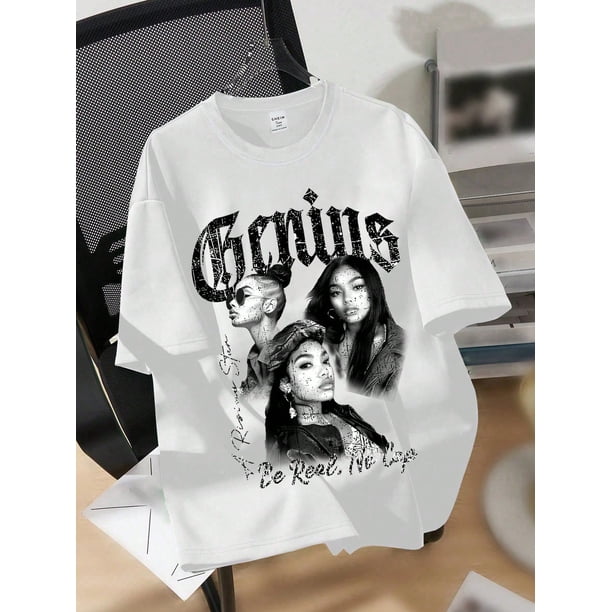 Soversized Casual Minimalist & Fashionable Graphic Short Sleeve T-Shirt