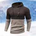 thumbnail image 2 of sususu Mens Hoodies Pullover 4Xl Fall Winter Long Sleeved Hooded Colour Blocked Sporty Casual Style Sweatshirt,Grey,M, 2 of 3