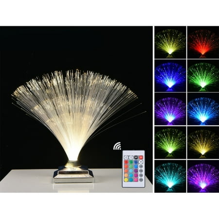 

Clearance Fiber Optics Light Color Changing Gold Plated Base - USB Powered - 12.4 Inches - Fiber Optics Center Sensor Light