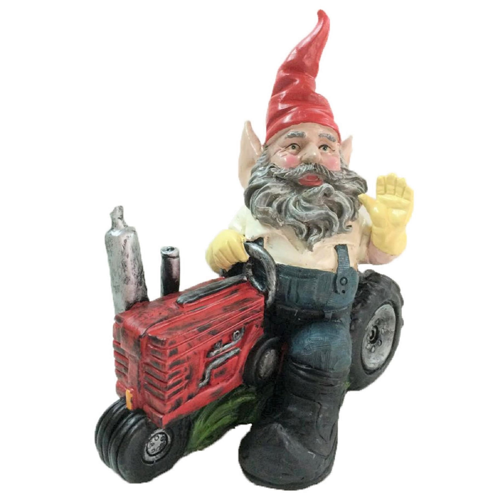Download Homestyles Gardener Gnome Riding His Farmer Tractor And Waving Hello Large Outdoor Garden Statue 12 H Walmart Com Walmart Com