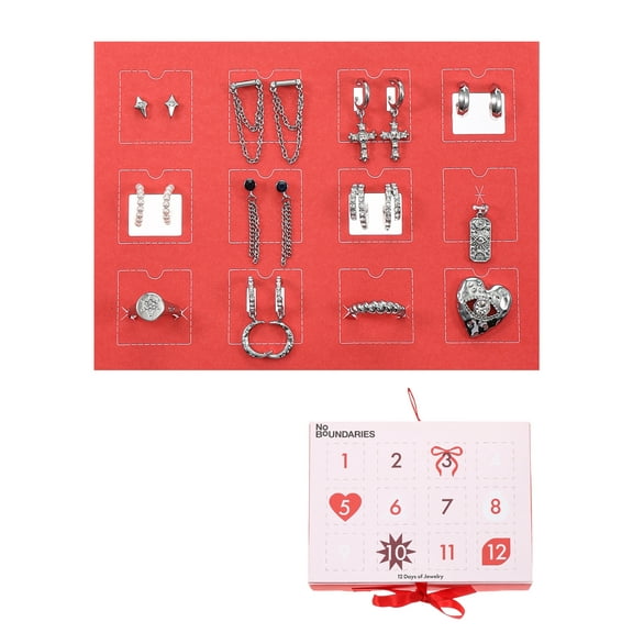 No Boundaries Holiday Gifting Silvertone Advent Calendar
