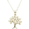 10kt Yellow Gold Family Tree Pendant, 18" Necklace