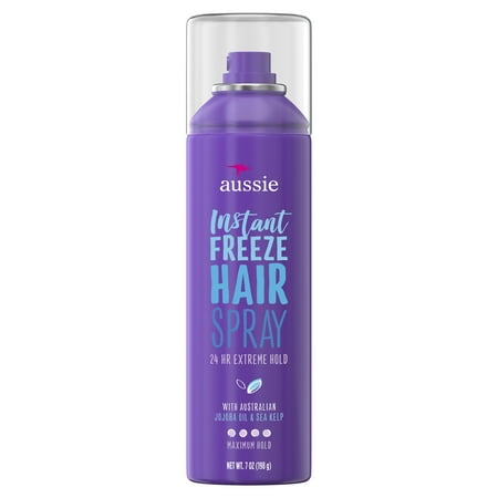 Aussie Instant Freeze Hairspray with Jojoba Oil & Sea Kelp, 7.0