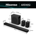 thumbnail image 2 of Restored Hisense AX5140Q 5.1.4Ch Sound Bar with Wireless Subwoofer, Dolby Atmos, DTS:X, Bluetooth 5.3, Roku TV Ready, HDMI/AUX/ARC/Optical/USB, EzPlay, 7 EQ Modes (B Grade), 2 of 13