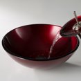 thumbnail image 4 of KRAUS Round Red Glass Vessel Bathroom Sink, 16 1/2 inch, 4 of 8