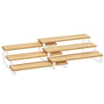 thumbnail image 1 of SONGMICS Estante para Especias, Juego de 2 Estantes de Armario, Especiero Extensible de 3 Niveles, Beige Natural y Blanco Nube, 1 of 5