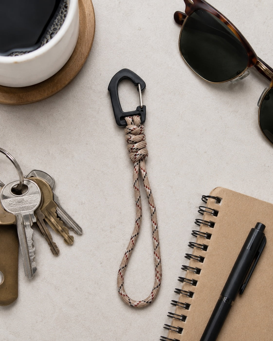 Paracord loop keychain