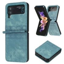 Decase Slim Phone Case for Samsung Galaxy Z Flip 3 5G ,Luxury PU Leather Hard Shell Ultra Thin Slim Shockproof Durable Hinge Protector Case Cover for Samsung Galaxy Z Flip 3 5G,Green
