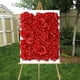 thumbnail image 4 of Paneles decorativos de flores artificiales de seda, fondo de flores artificiales yo-rojo, 4 of 7