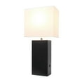 thumbnail image 4 of Elegant Designs Modern Leather Table Lamp with USB and White Fabric Shade, 4 of 7