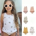 thumbnail image 4 of AJZIOJIRO Baby Girls Summer Bathing Suits Infant Summer Floral Swimsuit Toddler UPF 50+ Sun Protection Swimwear 6M-8T, 4 of 8