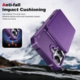 thumbnail image 5 of Dteck Wallet Case for iPhone 17,Magnetic Leather Card Holder Pocket Flip Case Shockproof Kickstand Rubber Back Cover for iPhone 17,Purple, 5 of 6