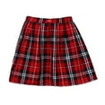 thumbnail image 6 of Clearance! Hontri Skirts for Women Girls Scotland Plaid Checks School Pleated Skirt Cotton Tartan Womens Dresses Red,L, 6 of 9
