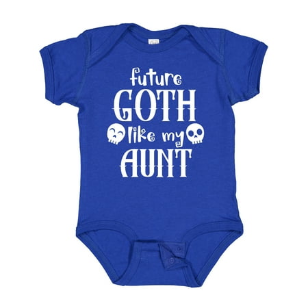 

Inktastic Future Goth Like My Aunt with Skulls Gift Baby Boy or Baby Girl Bodysuit