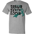 thumbnail image 3 of Inktastic Ovarian Cancer Survivor- teal ribbon awareness T-Shirt, 3 of 5