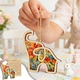 thumbnail image 2 of Easter Elephant Pendant Wooden Hanging Ornament with Rope Sister Gift Spring Decor(A), 2 of 6