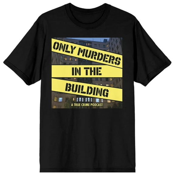Only Murders In The Building Podcast Logo Crew Neck Short Sleeve Women's Black T-shirt-5XL