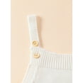 thumbnail image 6 of Bslissey Baby Girls Sweater Romper Sleeveless Letter Embroidery Suspender Jumpsuit Newborn Infant Cute Square Neck Bodysuit Overalls Birthday Clothes 3M 6M 12M 18M, 6 of 8