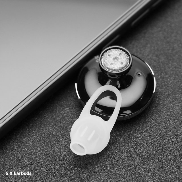 Auriculares Bluetooth En La Oreja 6 uds. En la oreja, auriculares de silicona, puntas de los auriculares, reemplazo de la funda del oído (blanco)