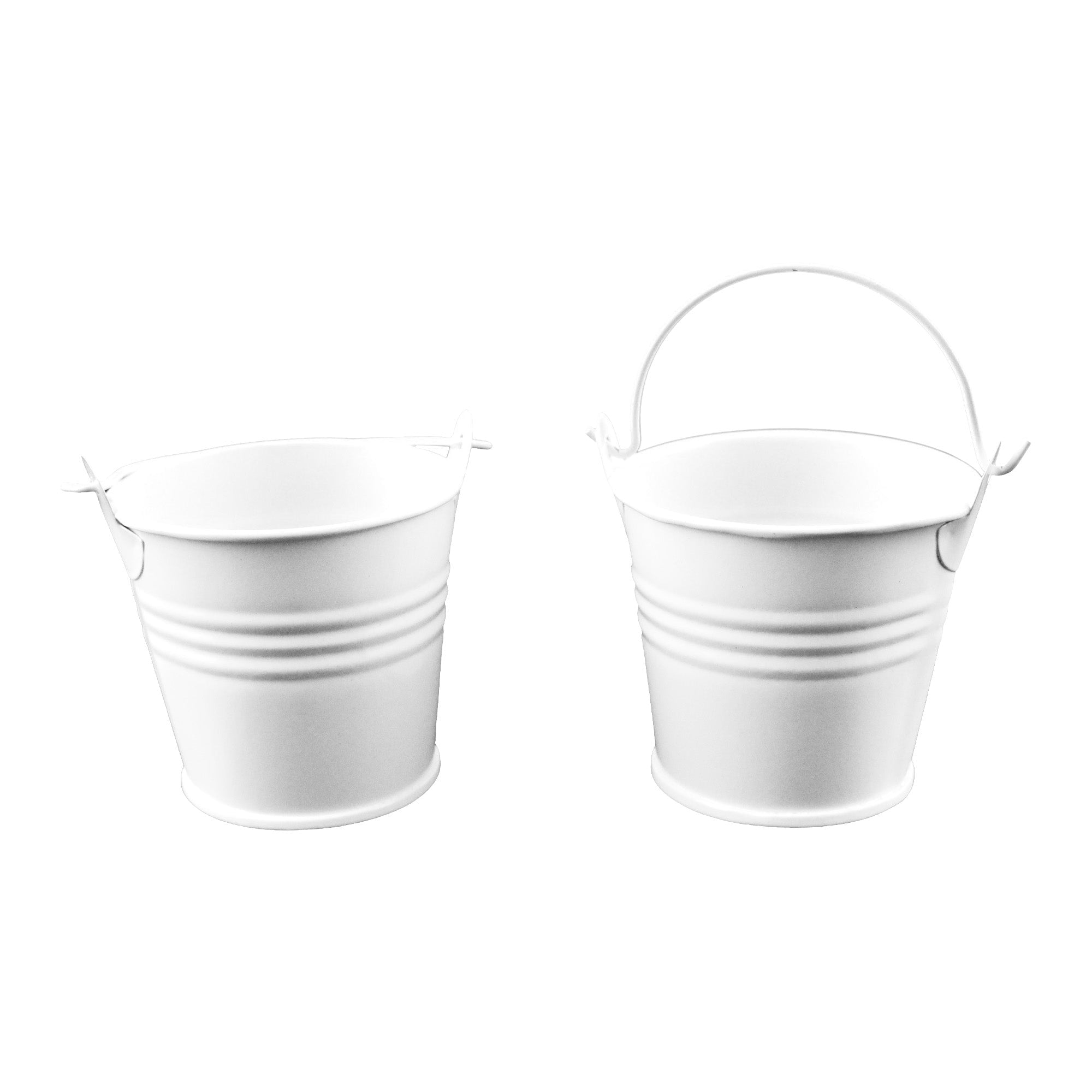 Mini Bucket Party Favors, 21/4Inch, 2Count White