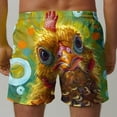 thumbnail image 5 of Mens Summer Beach Shorts Novelty Print Casual Loose Shorts on Clearance Multicolor,L, 5 of 6