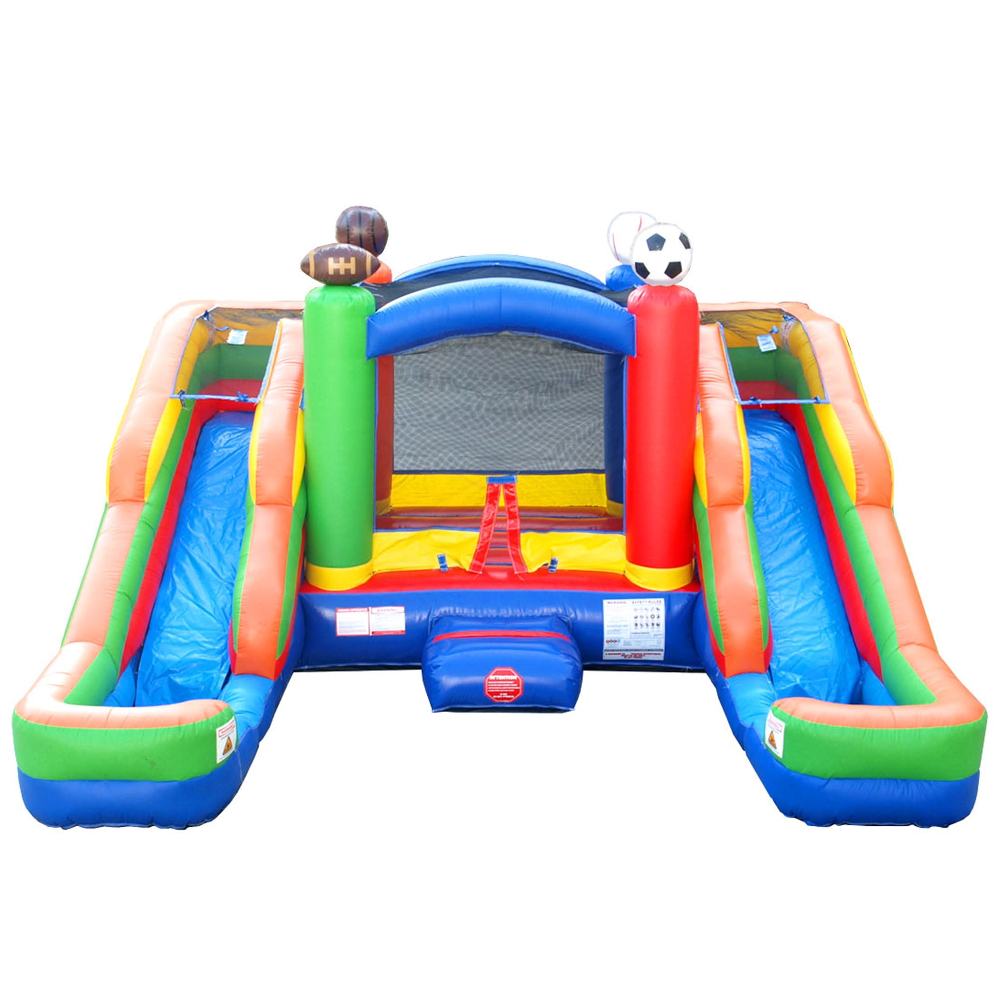 bounce house double slide