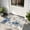 Beige Blue, variant on Front Door Mat Indoor Outdoor Entrance, Blue Pumpkin Fall Low Profile Doormats Non-Slip Backing, Thanksgiving Watercolor Eucalyptus Leaves Dirt Tripper Entryway Rug for Outside Patio Porch, 20"x32"