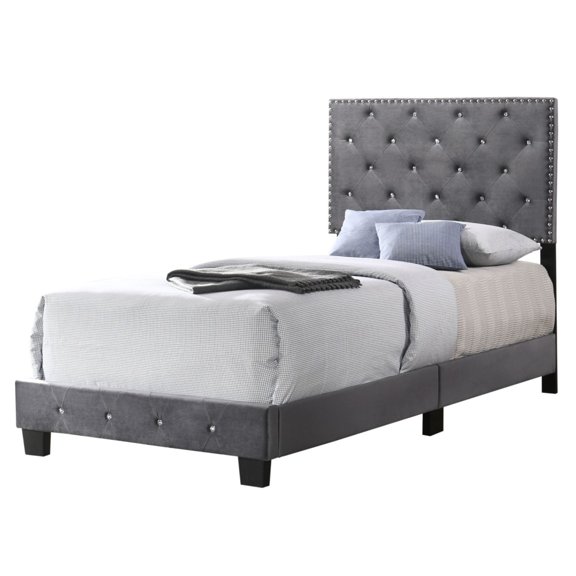 Home Furniture Suffolk Gray Twin Panel Bed
