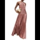 thumbnail image 2 of Vestido Plisado Elegante Sin Mangas con Cuello Halter, Abertura y Lazo Metálico de Lujo para Mujer Rosa XL, 2 of 8