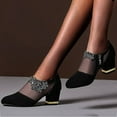 thumbnail image 2 of Heiheiup Sandales à Talons Épais en Dentelle et Maille pour Femmes, 2 of 6