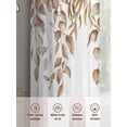 thumbnail image 6 of Eucalyptus Leaves Sheer Curtains 45 Inch Length 2 Panels Set Window Treatments, Brown Summer Botanical Weeping Rod Pocket Semi Curtains for Living Room/Bedroom/Kitchen Décor, 104"W x 45"L, 6 of 7