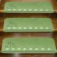 thumbnail image 6 of Btomtd 22"x9" Non Slip Stair Tread Carpet, Rubber Backed Washable Floor Mat, Reusable Indoor Doormat for Wood Steps and Safety, Plush Area Rug for Stairs, Green, 6 of 6