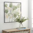 thumbnail image 3 of DecMode Green Metal Tall Cut-Out Leaf Wall Decor with Intricate Laser Cut Designs, 3 of 14