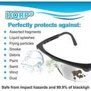 HQRP Clear Tint UV Protective Safety Goggles / Glasses for Yard work, Gardening, Lawn mowing, Weed whacking, Hedge trimming