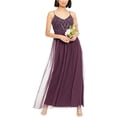 thumbnail image 1 of Adrianna Papell Robe Robe à Perles pour Femmes, Violet, 12, 1 of 2