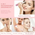 thumbnail image 2 of 4 in 1 Women Electric Shaver Rechargeable Waterproof Razor Painless Epilator Body Hair Remover Nose Hair Beard Bikini Trimmer Eyebrow Face Facial Armpit Legs Removal Clipper Lady Grooming Groomer Kit, 2 of 7