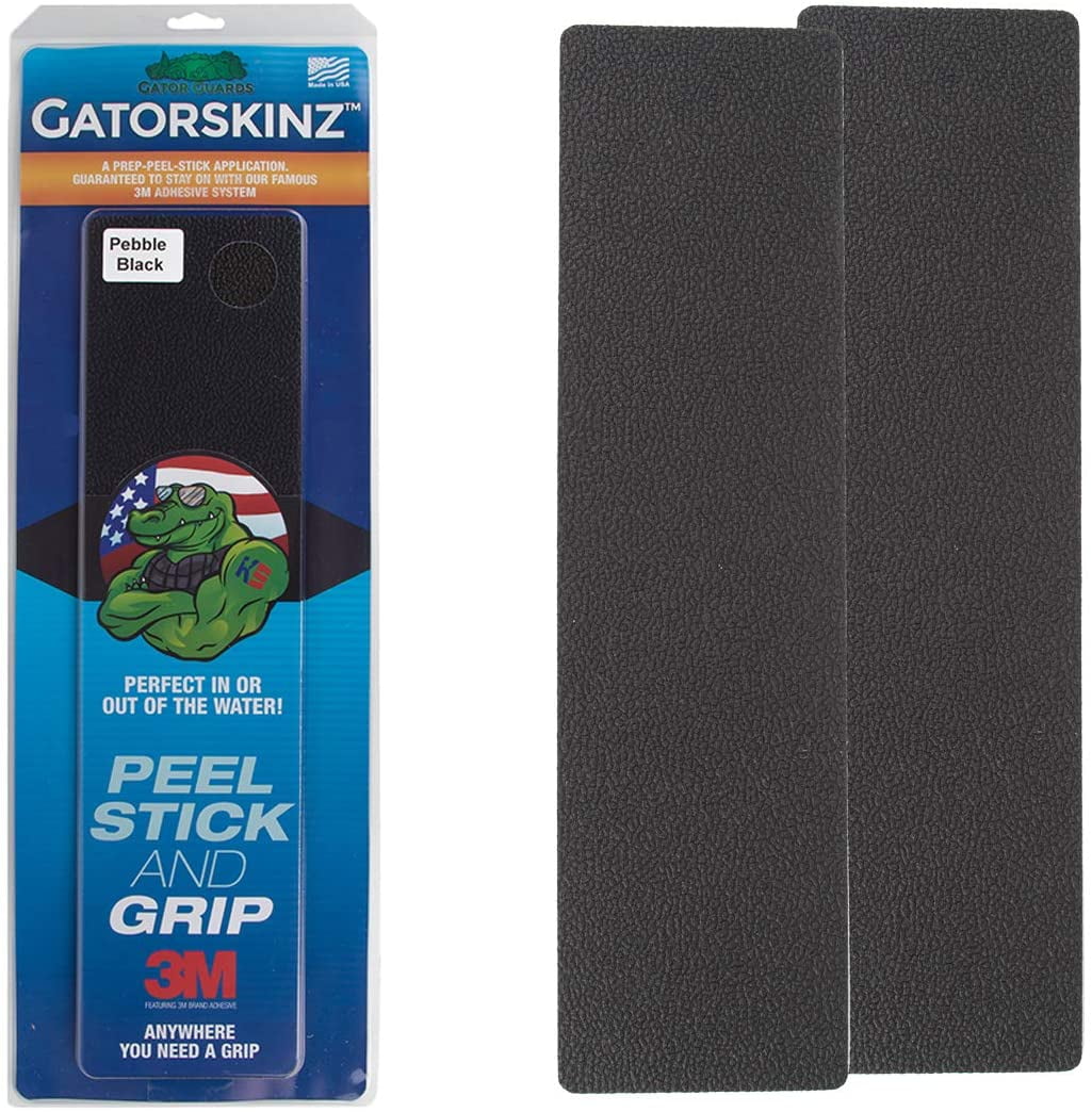Gatorguard GatorSkinz, Non-Skid Step Pad for Boat Trailers, Black Pebble 2pk, 16'x4'
